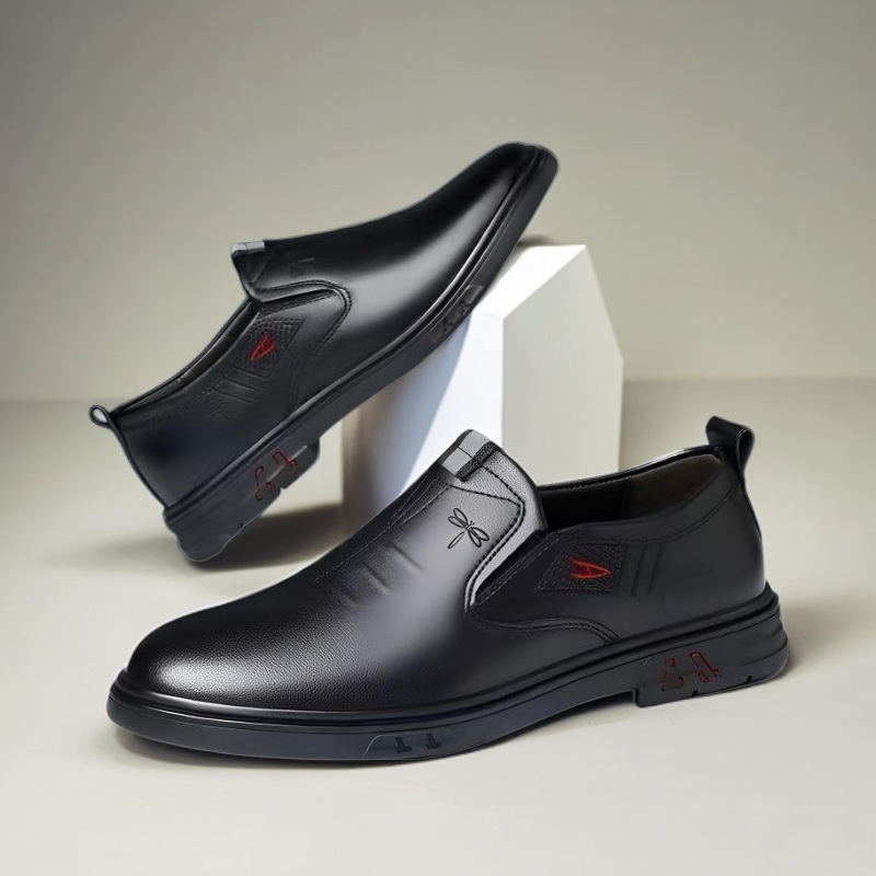 Men's Casual Leather Shoes Slip-on Soft Sole Soft Leather