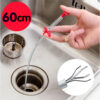 Flexible 60CM reach instantly clears deep, tough drain clogs.