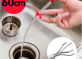 Flexible 60CM reach instantly clears deep, tough drain clogs.