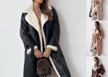 Elevate your style with this elegant, belted, long trench