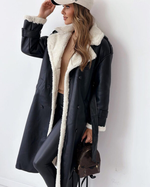 Elevate your style with this elegant, belted, long trench