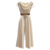 European And American Elegant Style Satin Jumpsuit