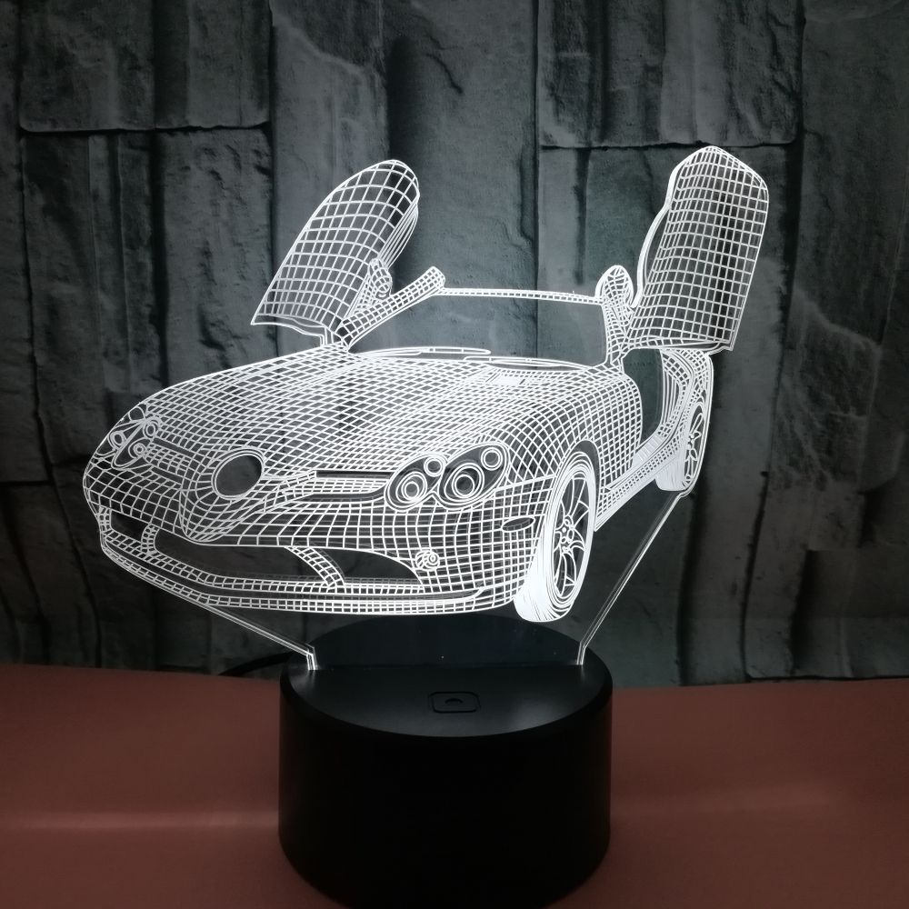 Led Night Colorful Light 3D Table Lamp